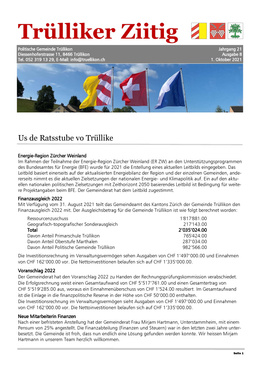 Trülliker Ziitig 2021/8