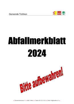 Abfallmerkblatt